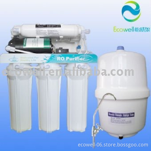 manual-flush household ro water purification system